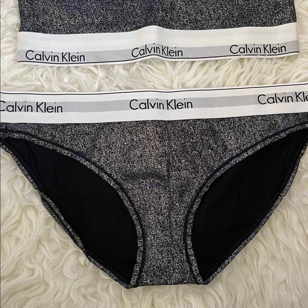 Calvin Klein Modern Cotton Bralette and Panty Set Lingerie Lounge Set size Large - Picture 5 of 6
